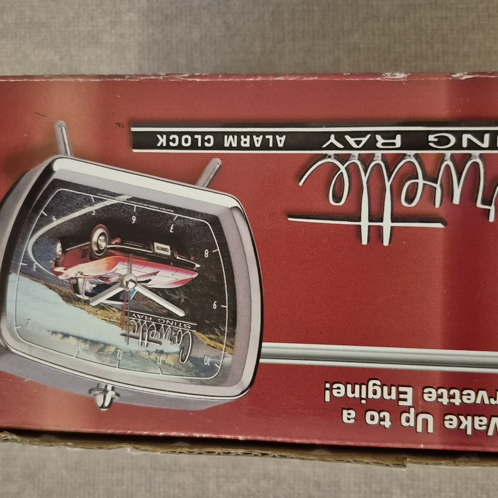 CHEVROLET CORVETTE STING RAY CLOCK New In Box. By Mark Feldstein